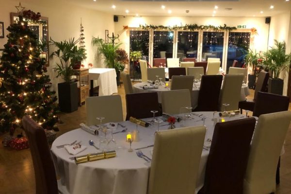 Sky Dining Room Xmas 2019 The Castle Inn Hotel, Bamber, Sussex